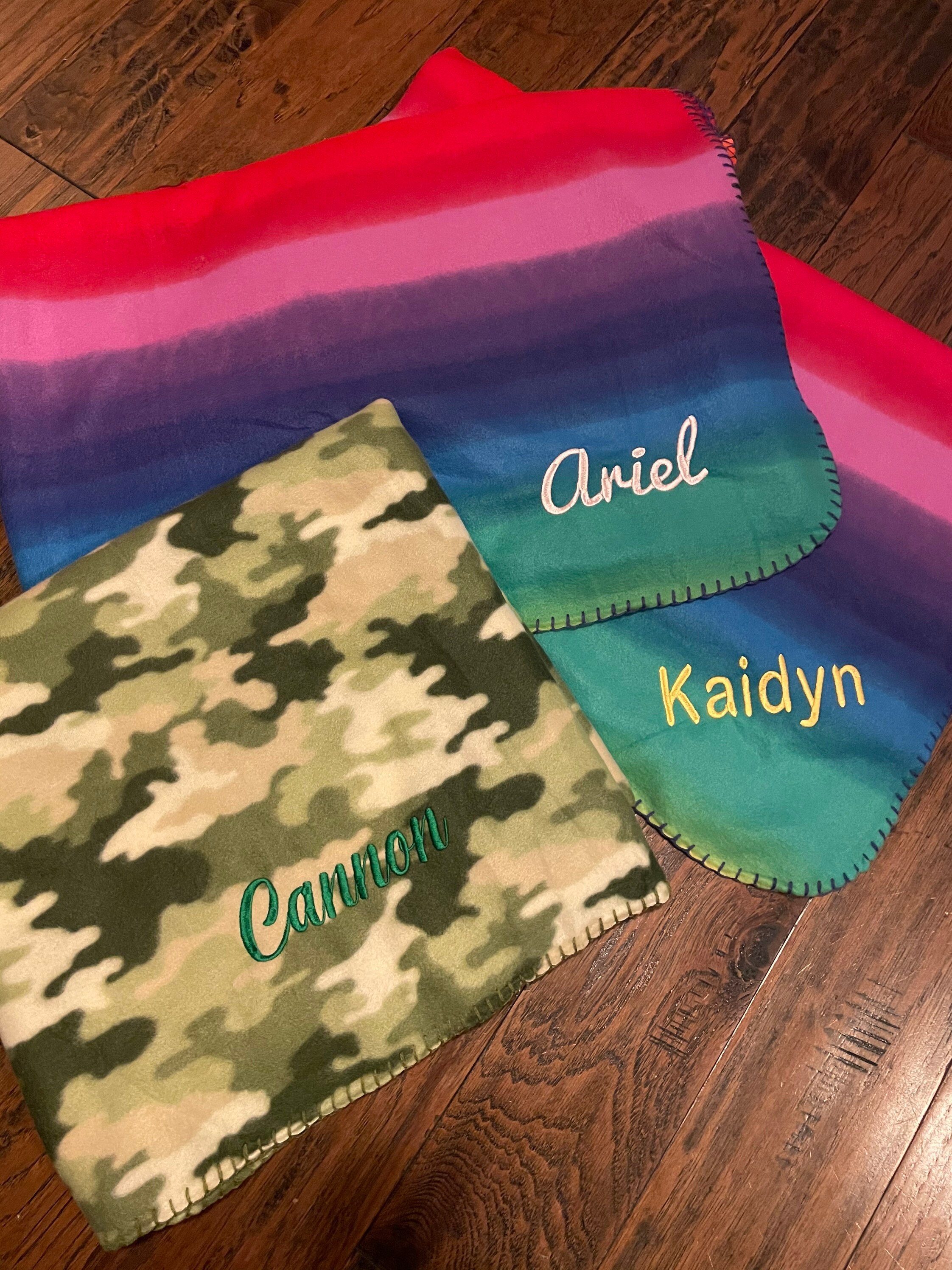 Personalized fleece throw blanket multi colors available soft Etsy
