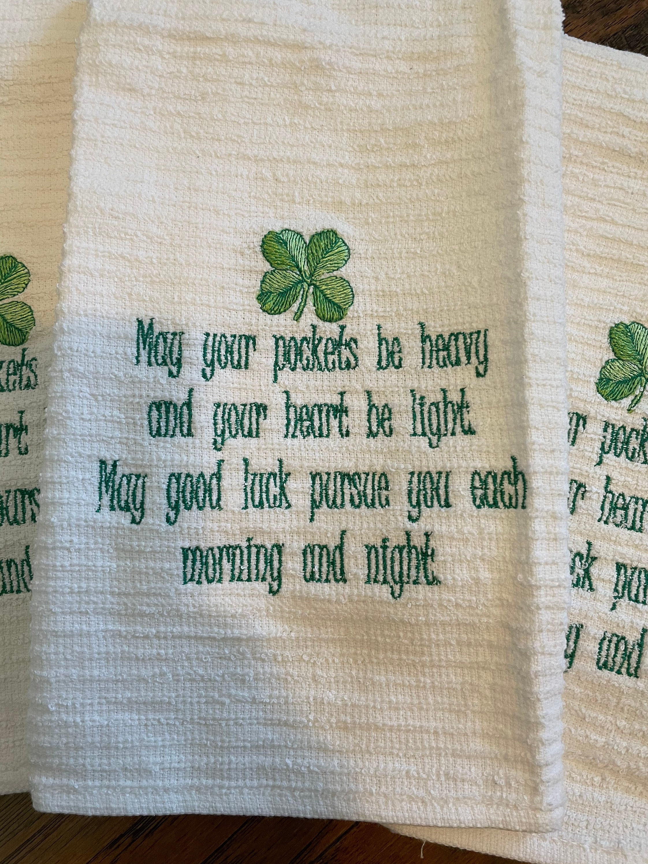 St. Patricks Day Kitchen Towel Irish Blessing Etsy UK
