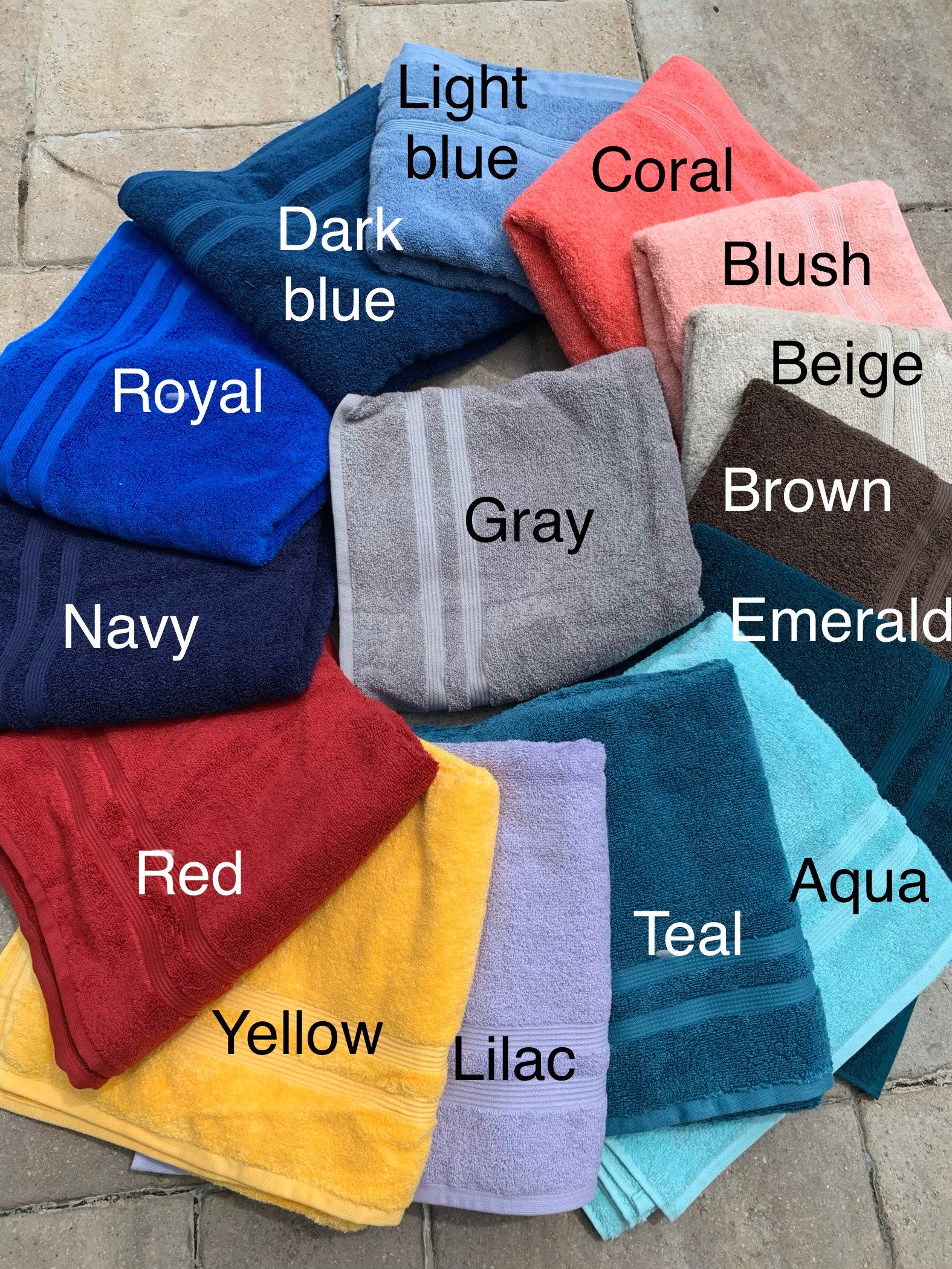 Personalized bath towel set Etsy