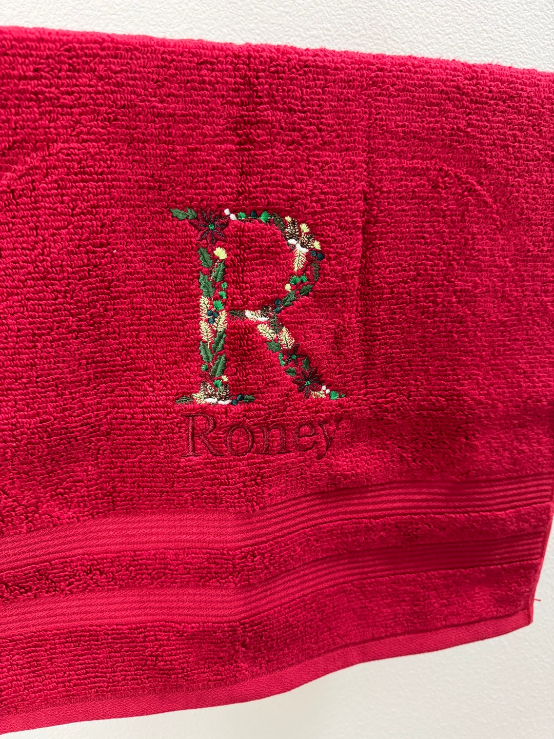 Personalized Christmas Hand Towel Etsy