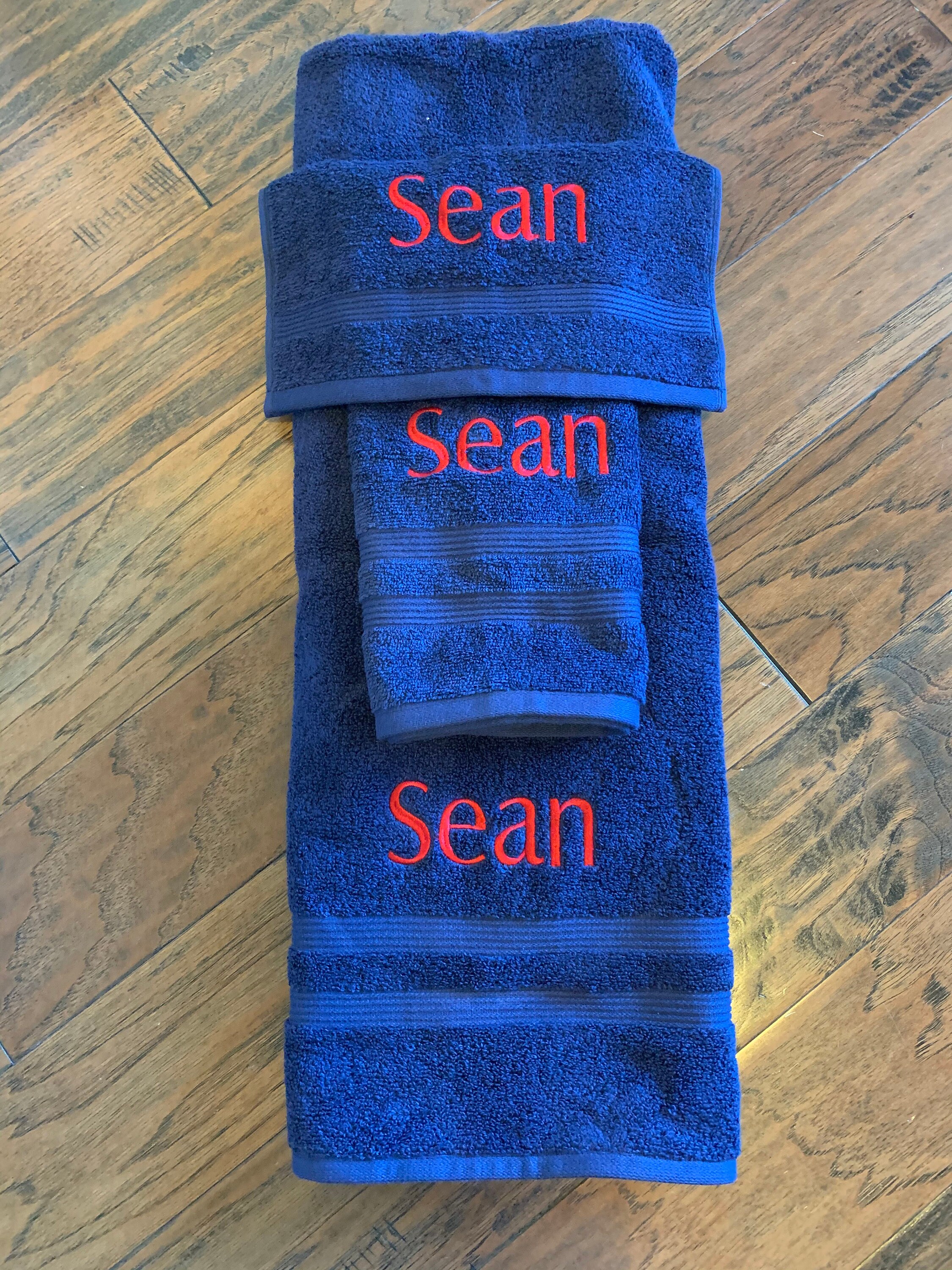 Personalized bath towel set Etsy