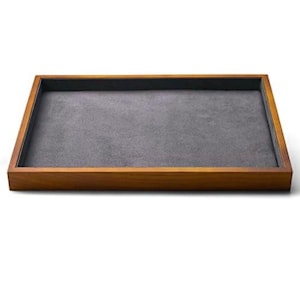 Bandeja de exhibición de joyas apilable de madera, caja de joyería, organizador de cajones de joyería, vitrina, soporte de joyería