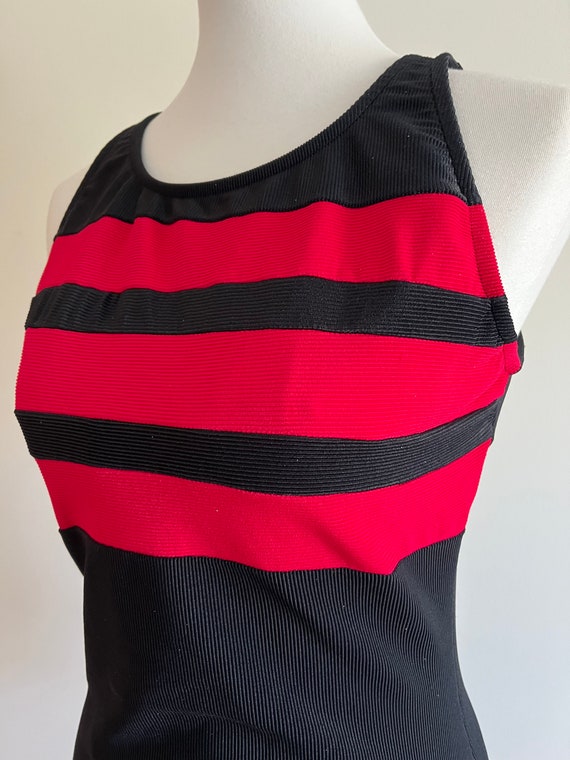 Vintage 1990s CONCEPTS SIRENA Black and Red Strip… - image 6