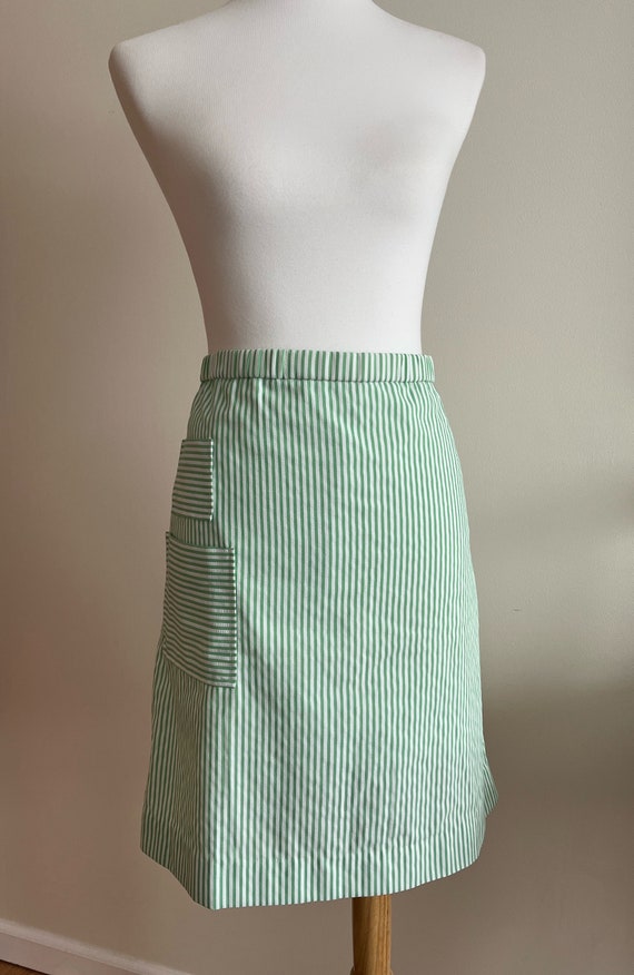 Vintage 1970s / 1980s LEON LEVIN Green Stripe See… - image 10