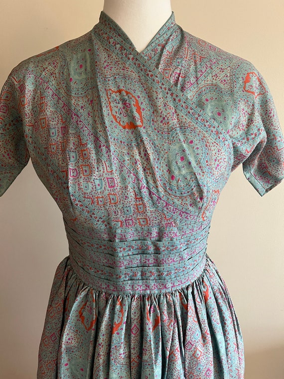 Vintage 1950s ANNE FOGARTY Silk Dress - image 4