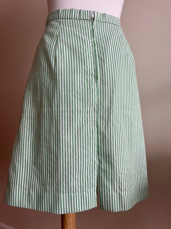 Vintage 1970s / 1980s LEON LEVIN Green Stripe See… - image 6
