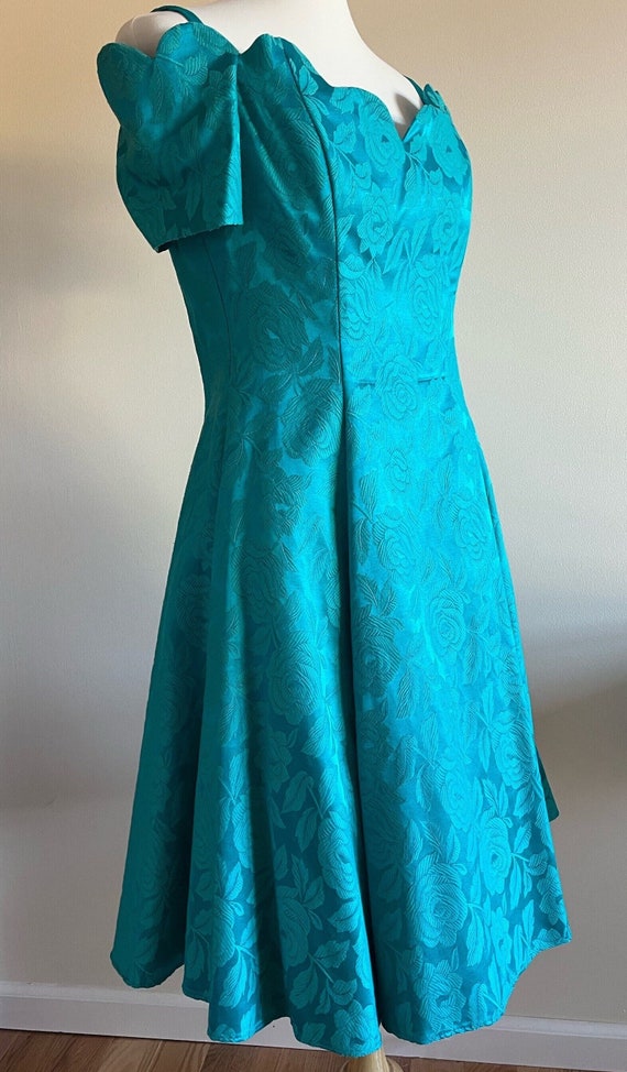 Teal A-line Dress