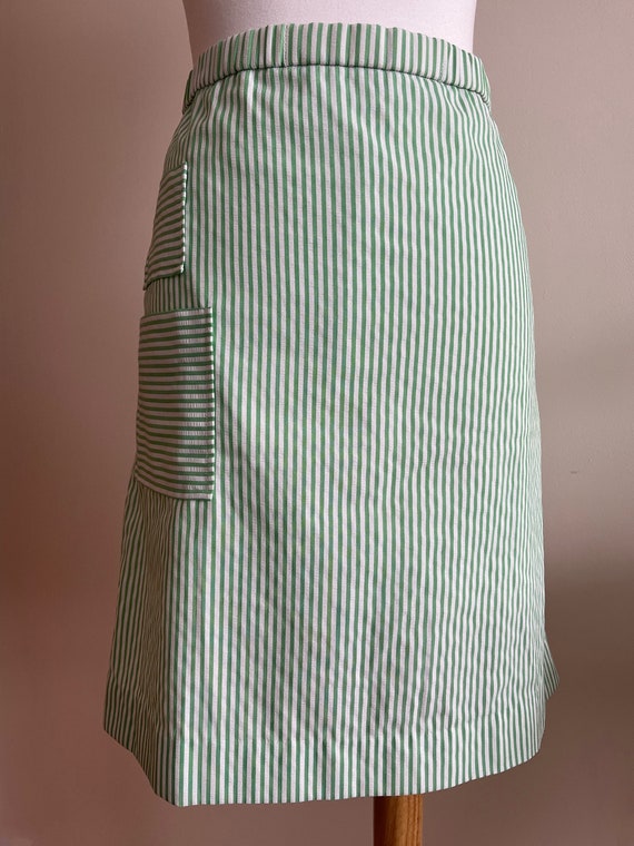 Vintage 1970s / 1980s LEON LEVIN Green Stripe See… - image 8