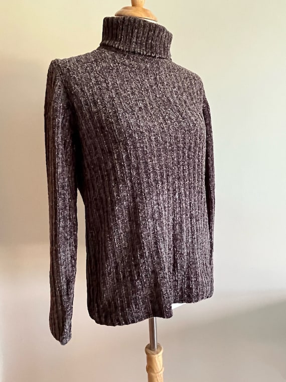 Vintage y2k PIERRE CARDIN Gray Turtleneck Sweater
