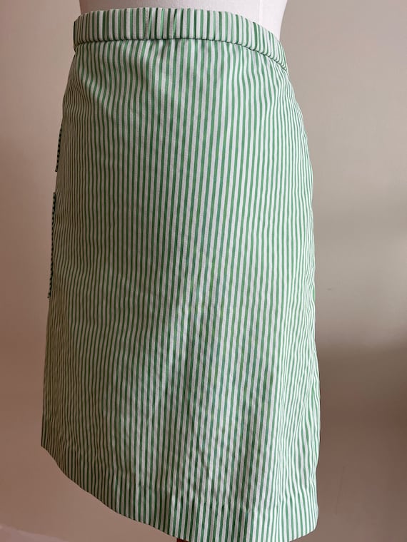 Vintage 1970s / 1980s LEON LEVIN Green Stripe See… - image 9