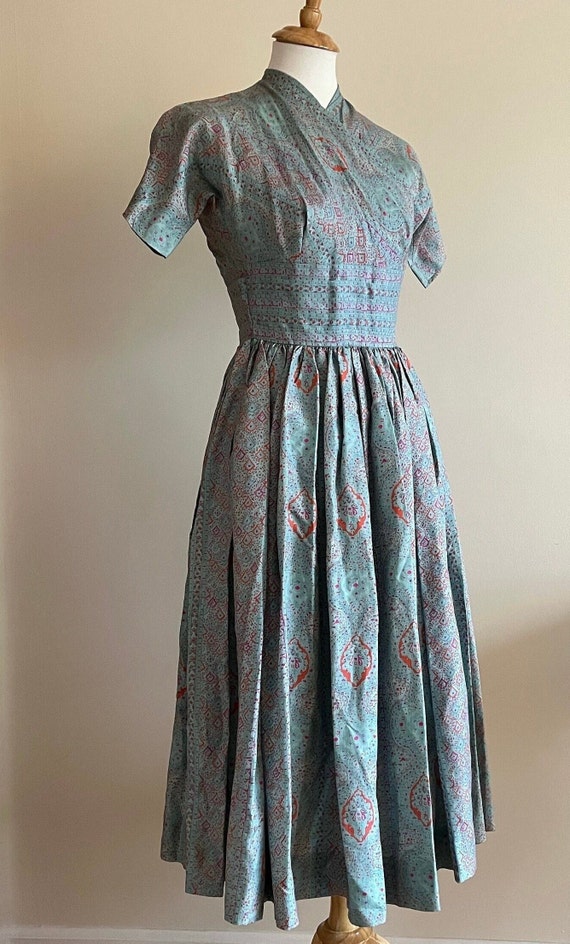 Vintage 1950s ANNE FOGARTY Silk Dress - image 2