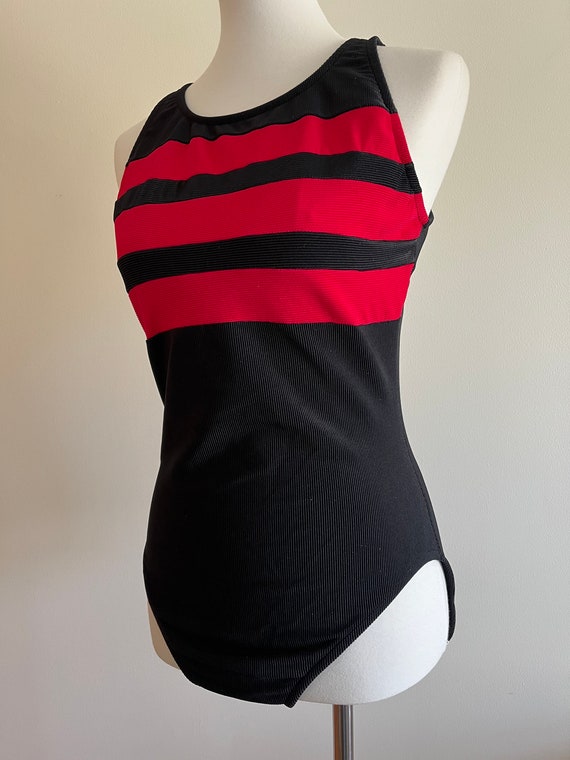 Vintage 1990s CONCEPTS SIRENA Black and Red Strip… - image 4