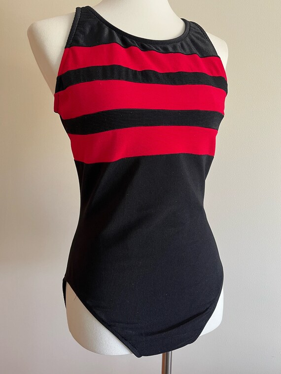 Vintage 1990s CONCEPTS SIRENA Black and Red Strip… - image 2