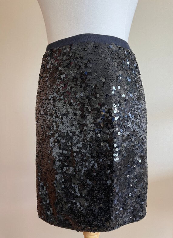 Vintage 1990s ADRIENNE VITTADINI Black Sequined St