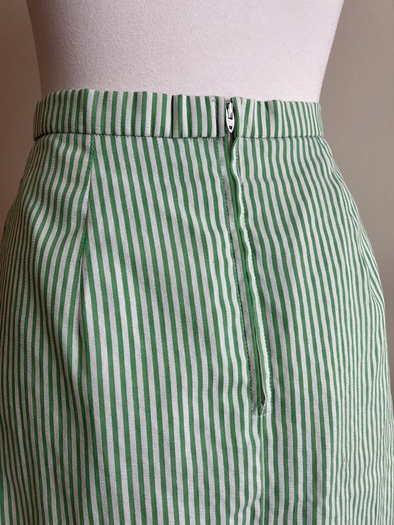 Vintage 1970s / 1980s LEON LEVIN Green Stripe See… - image 5