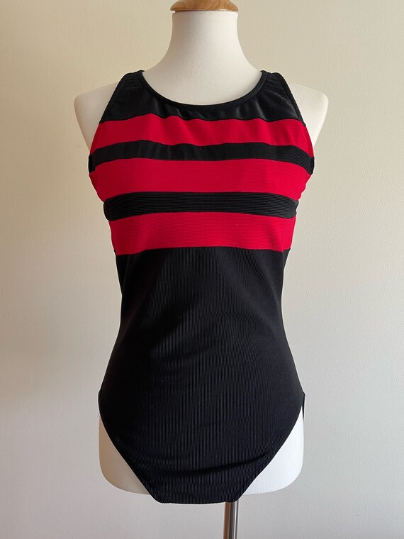 Vintage 1990s CONCEPTS SIRENA Black and Red Strip… - image 3