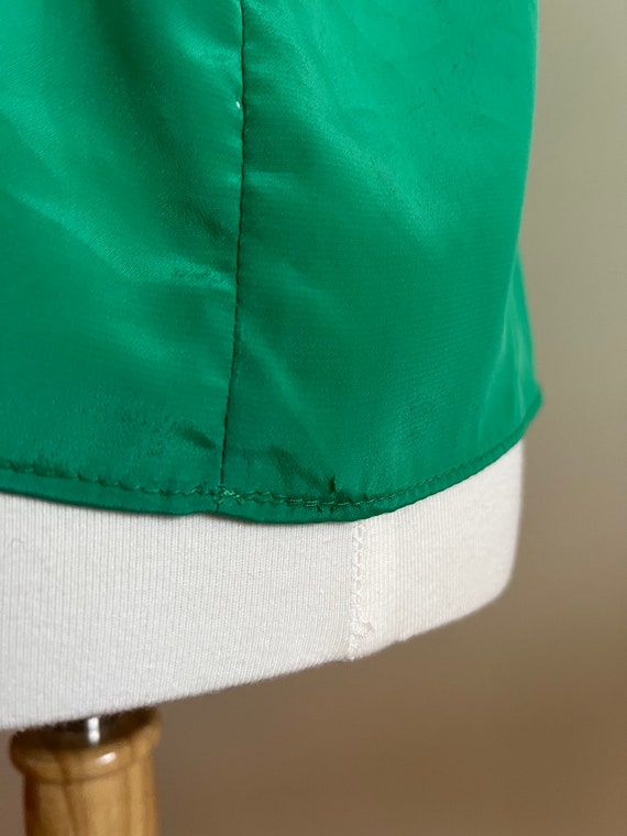 Vintage 1980s GITANO Green Cap Sleeve Silky Shirt - image 9