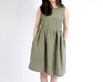 The Jane dress in sage cupro