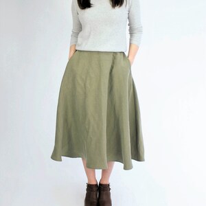 The Sue skirt in sage cupro image 1