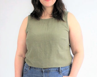 The Leah top in sage cupro