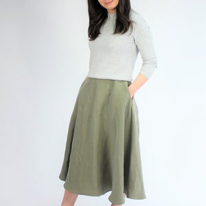 The Sue skirt in sage cupro image 2