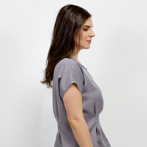 The Jacky top in grey tencel twill image 4