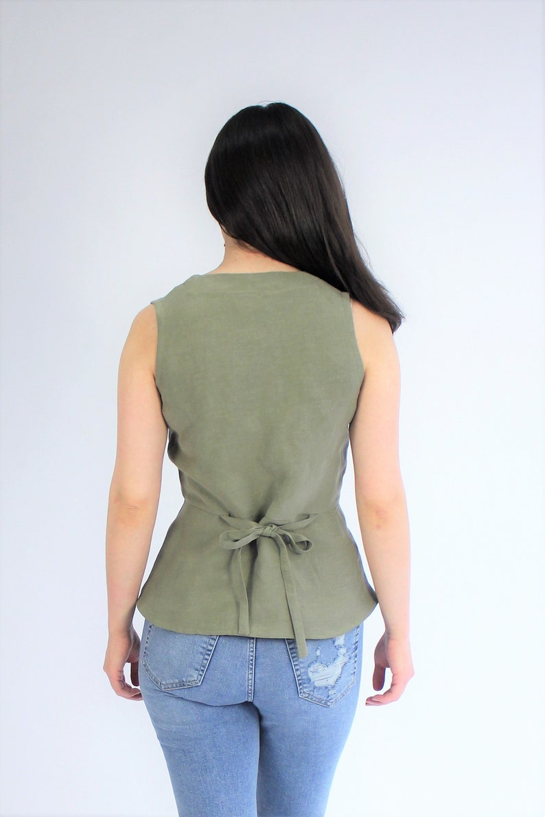 The Cynthia top in sage cupro image 5