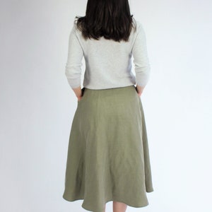 The Sue skirt in sage cupro image 3