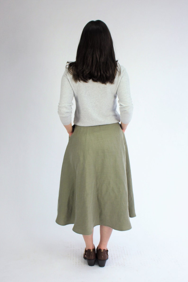 The Sue skirt in sage cupro image 3