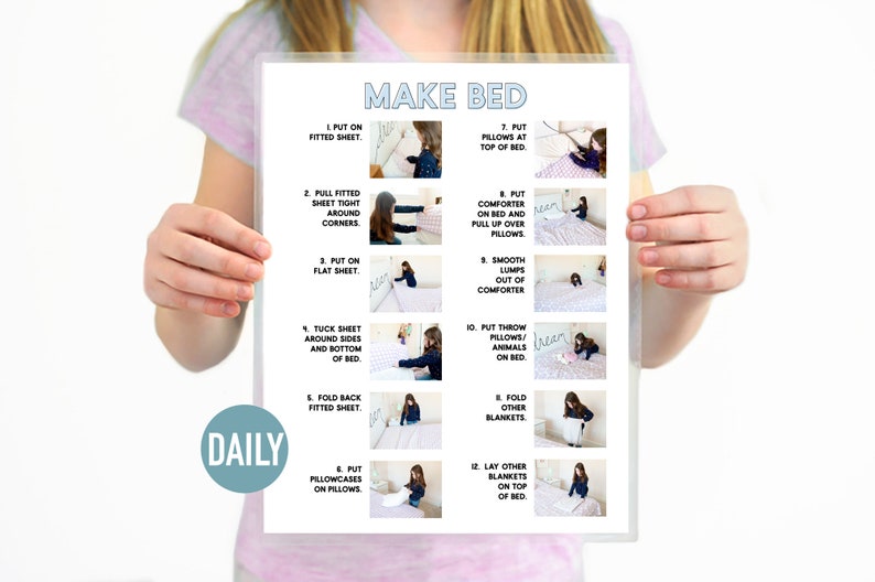 All Daily Chores Bundle: Step by Step Visual Aid Job Charts for Kids ...
