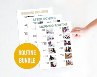 All Routine Bundle: Step by Step Visual Aid Chore Guides