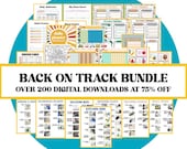 Back On Track Bundle: Editable Chore Charts, Lunchbox Notes, Daily Goal Planner Vision Board, Homework Tracker, Zone, Affirmation, Digital