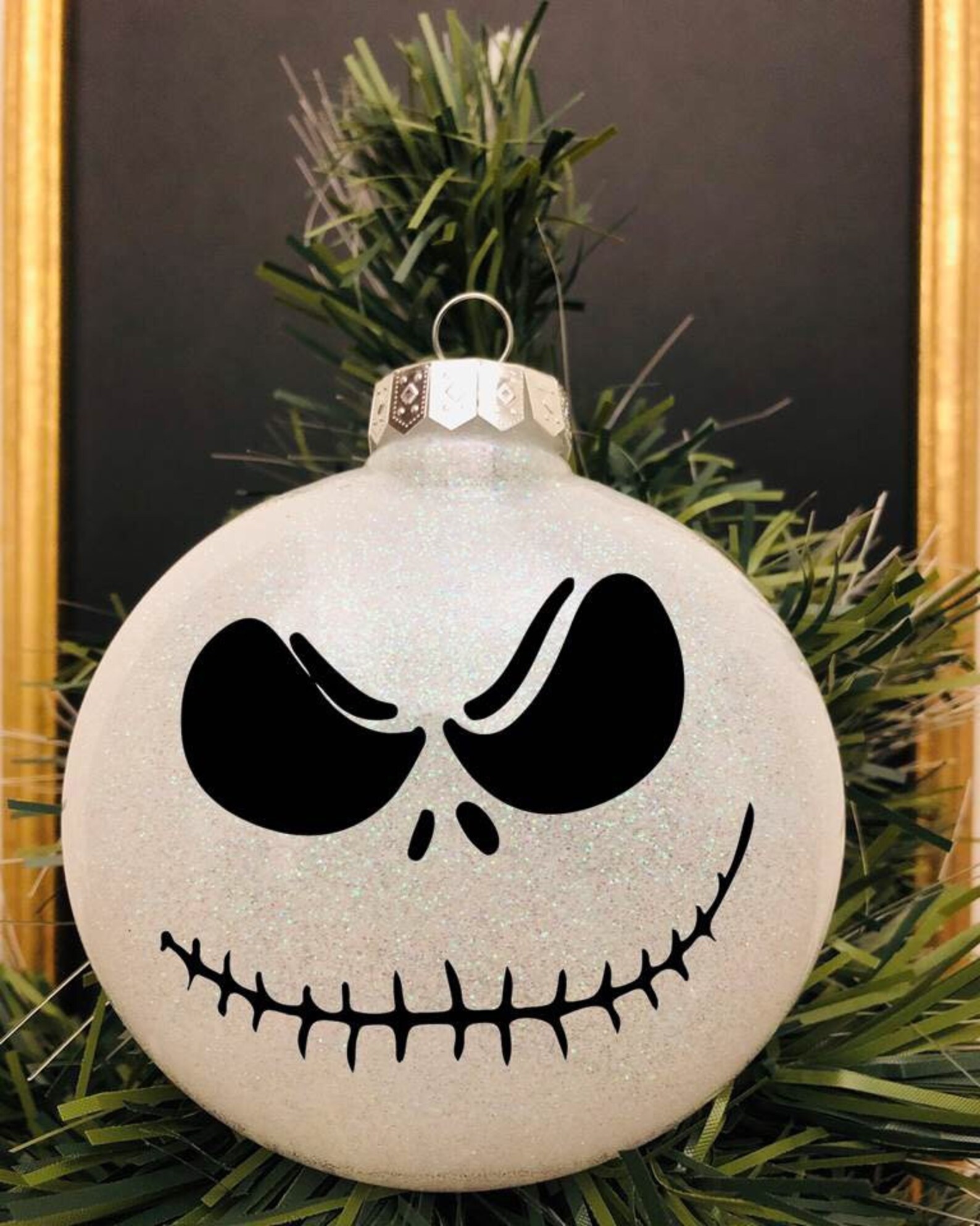 Nightmare Before Christmas Glitter Ornaments Jack Etsy