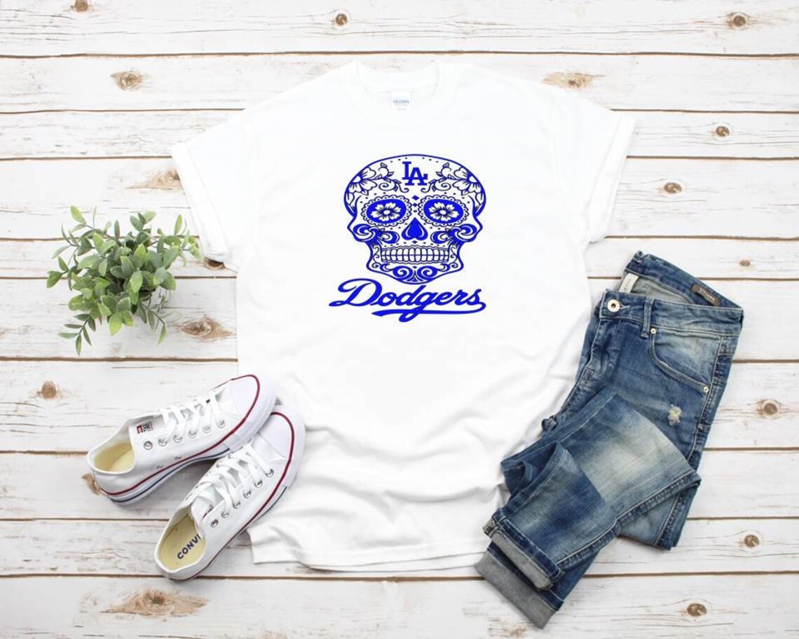 Dodgers Sugar Skull Day of the Dead Dia de Los Muertos Los Etsy
