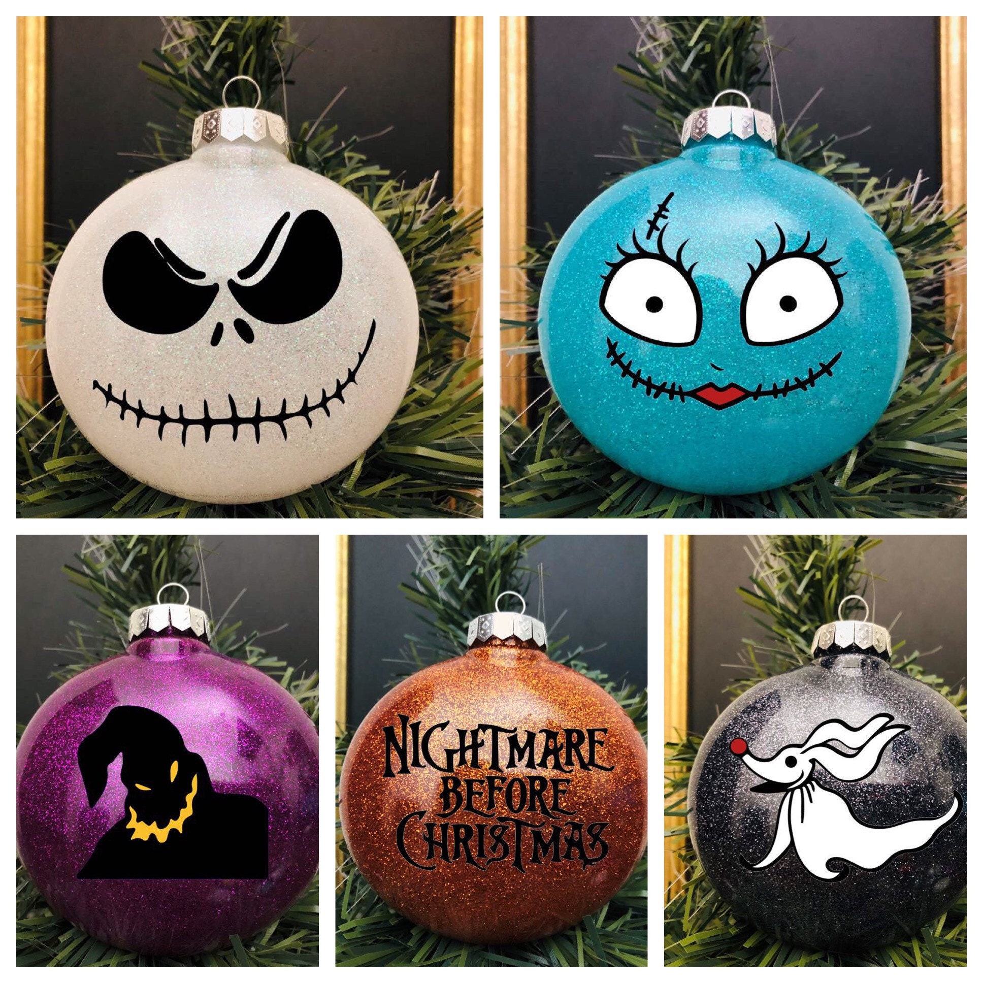 Nightmare Before Christmas Glitter Ornaments Jack - Etsy New Zealand