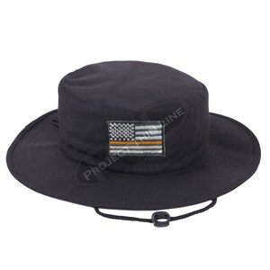 Thin Orange Line American Flag Adjustable Boonie Hat - Choose Pattern Style