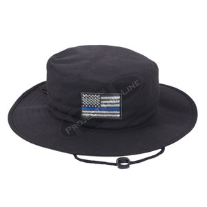 Thin Blue Line American Flag Boonie Hat