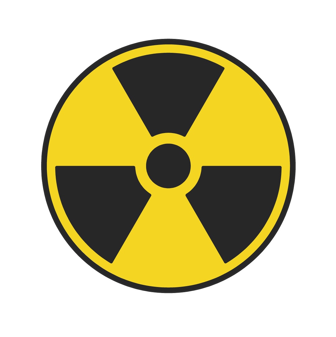 Simple Nuke Sticker Nuke Radioactive Sticker Self Adhesive Vinyl Nuclear Radiation Warning ...