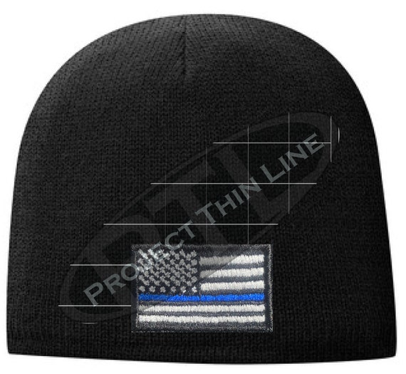 Embroidered Black Thin Blue Line 