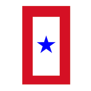 1 Blue Star Service Flag Sticker Selbstklebendes Vinyl-Banner