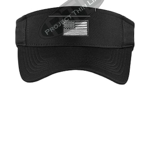 Embroidered Tactical Line Subdued American Flag Visor