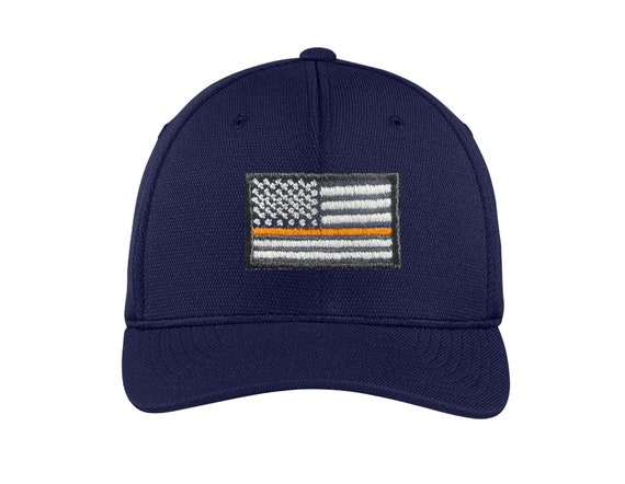 Embroidered Thin Blue Line Subdued American Flag Visor