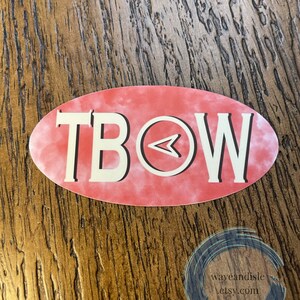 Pegatina de fútbol americano TBOW OU - Vinilo de la Universidad de Oklahoma