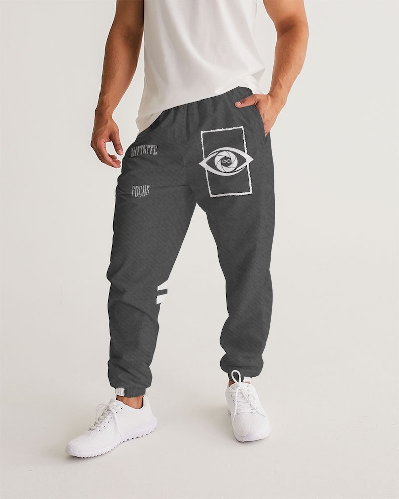 Infinite Stamped Gray Track Pants