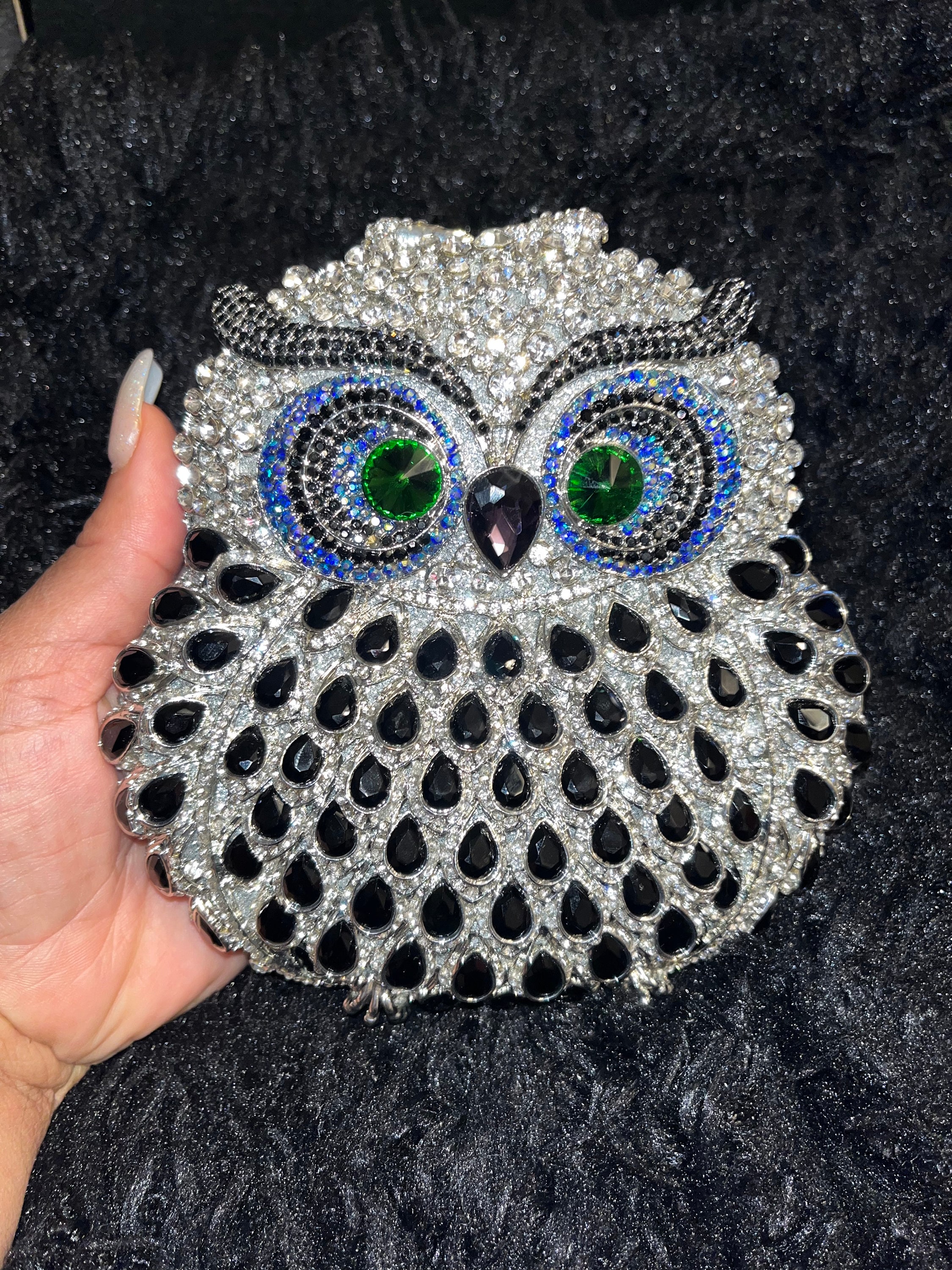 Bling owl Clutch Etsy