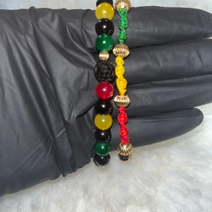 African pride beaded bracelet set