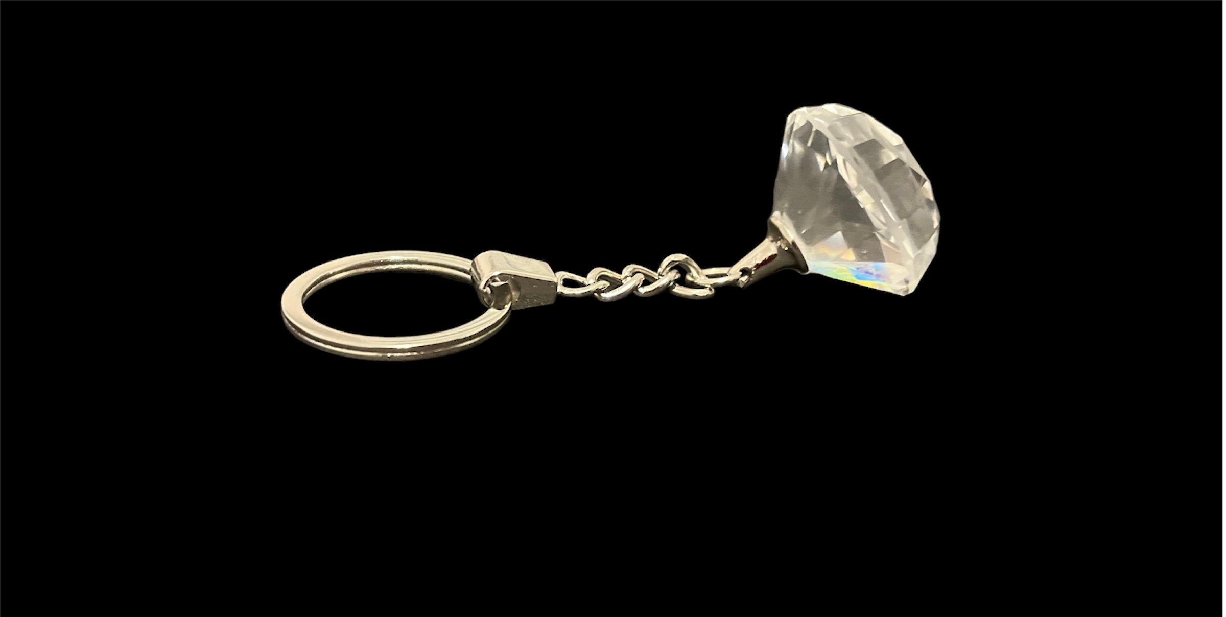 Giant diamond ring keychain deals