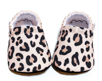 leopard print baby booties