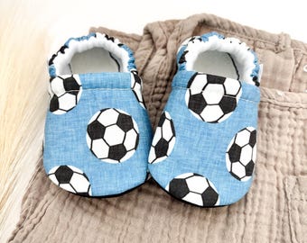Soccer Futbol Baby and Toddler Booties: Soft Sole Crib Shoes
