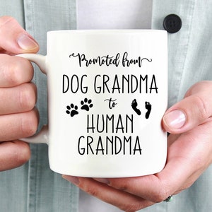 Promoted From Dog Grandma to Human Grandma Mug